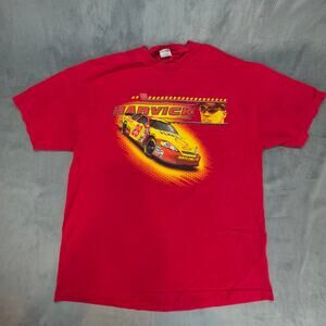 Vintage Kevin Harvick Nascar Pennzoil Racing Red T-Shirt Double Sided XL USA